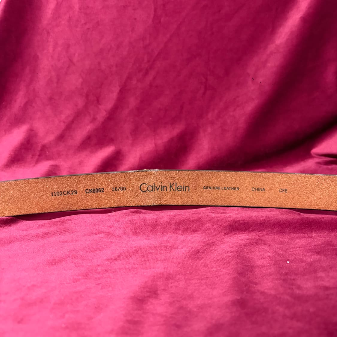 캘빈클라인 솔리드 브라운 레더 벨트 상품이미지5