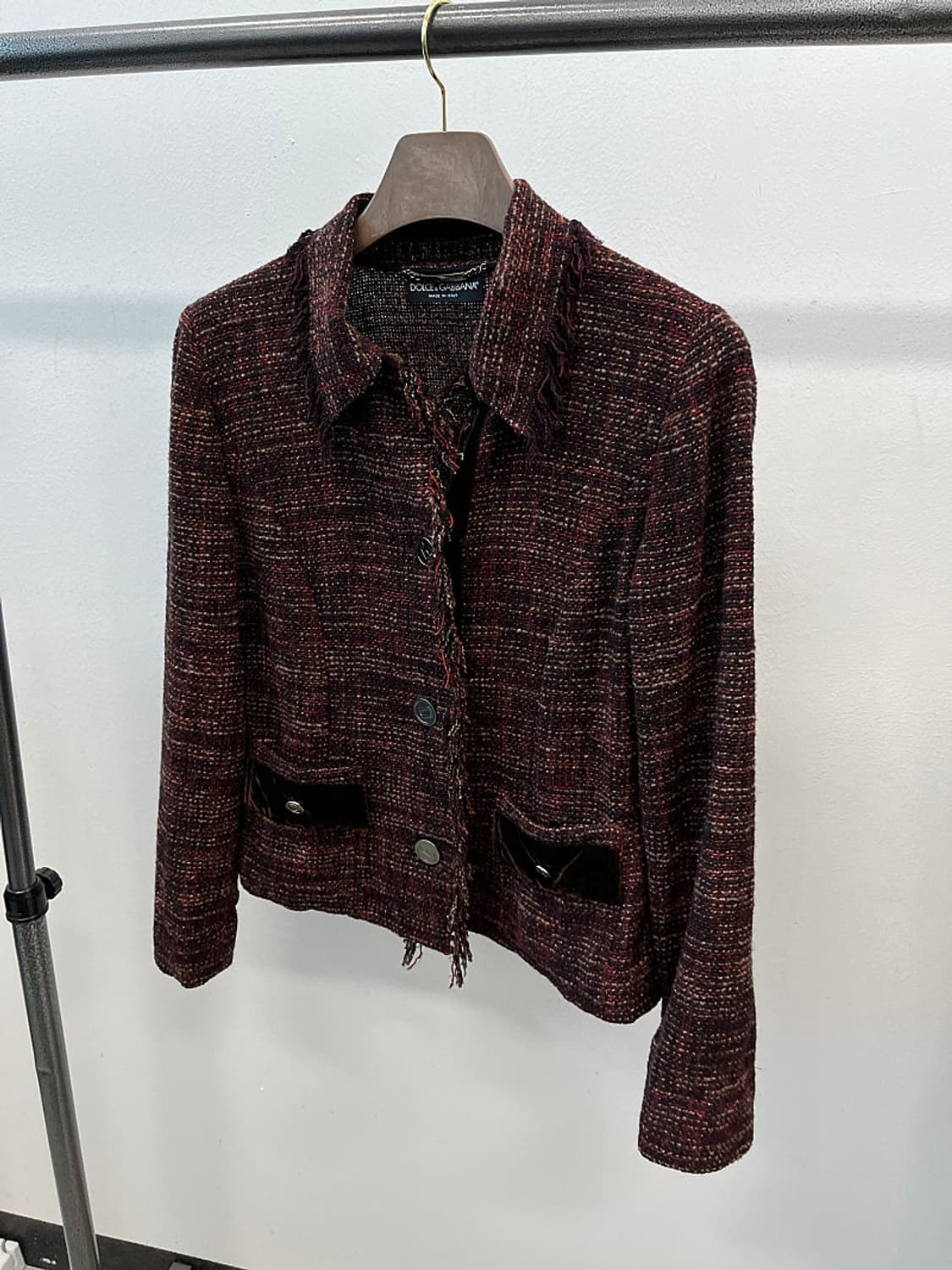 여) 돌체앤가바나 벨벳 트위드자켓  상품이미지1