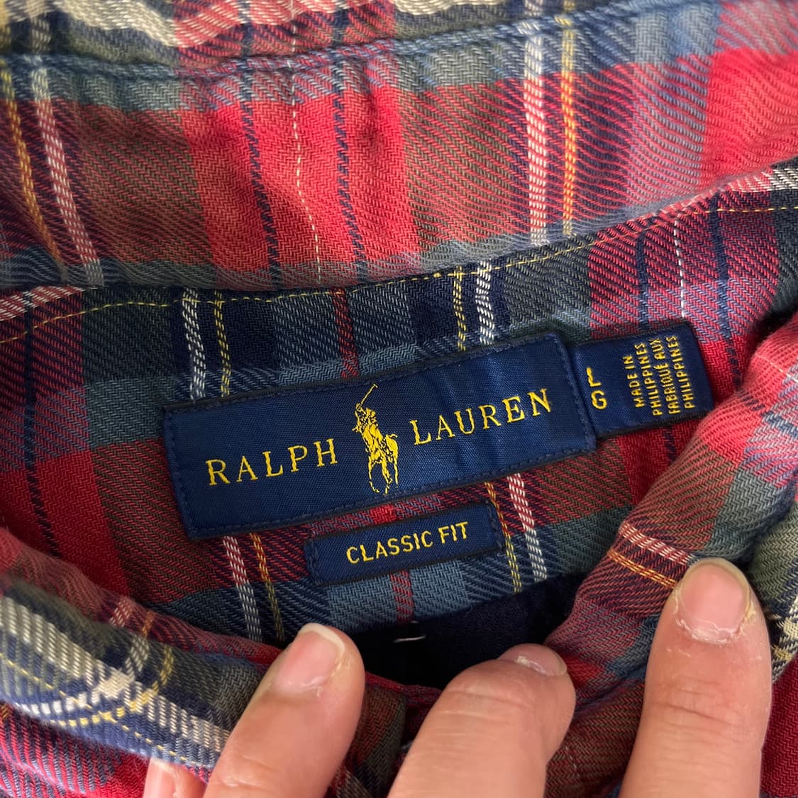 100 폴로랄프로렌 빈티지 체크 코튼 셔츠 상품이미지4