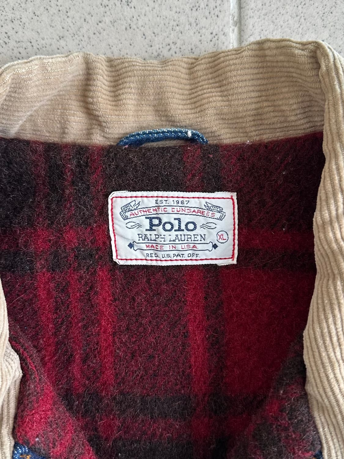 80s 빈티지 폴로 덩가리 자켓 블루 XL 상품이미지5