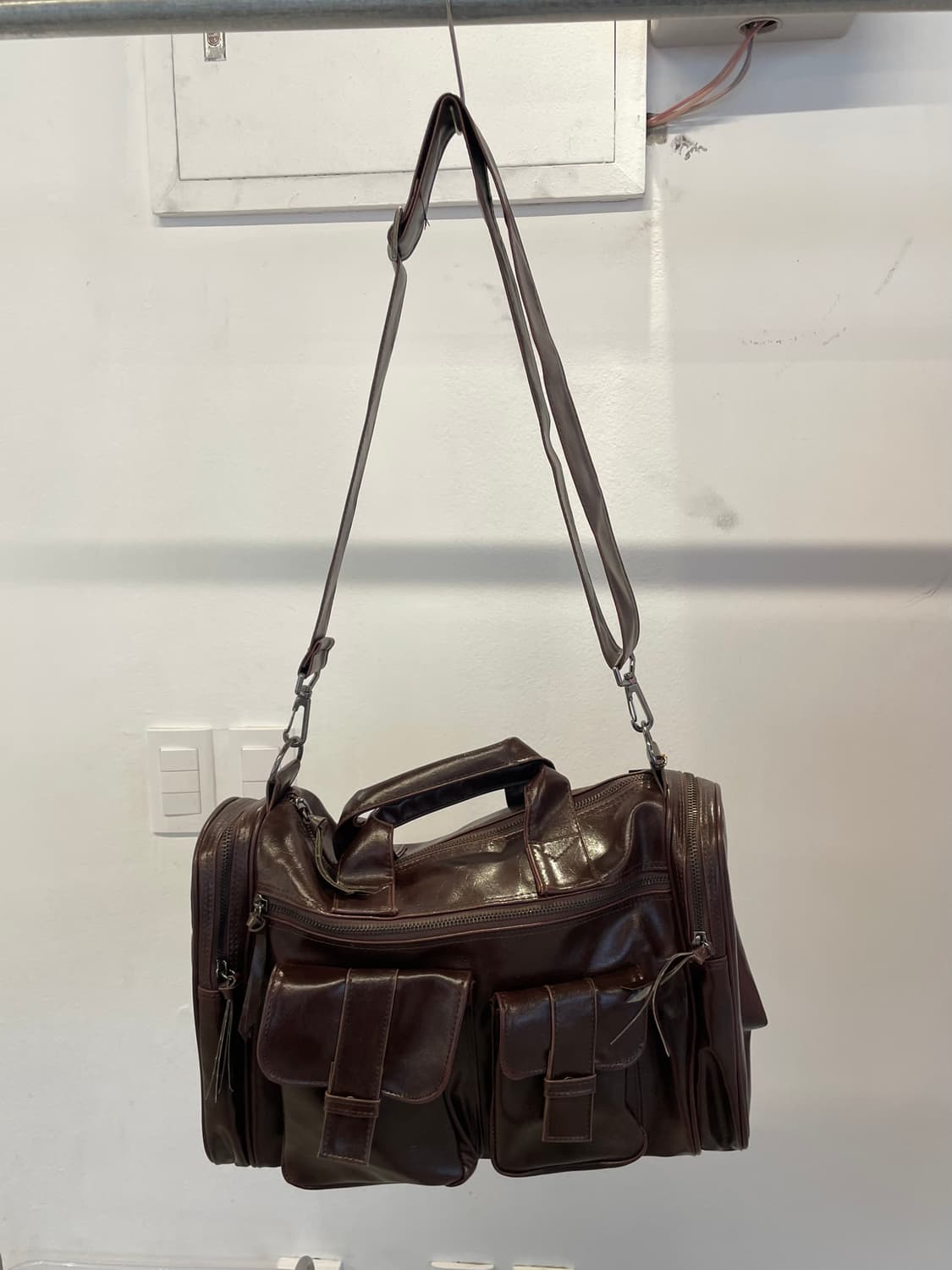 Vintage leather cross bag 상품이미지1