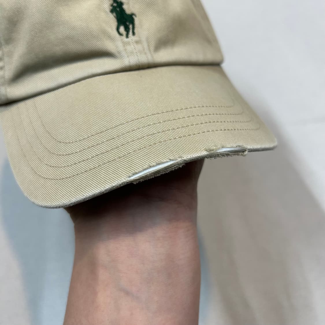 폴로 랄프로렌 베이지 볼캡 모자 가죽스트랩 정품 상품이미지3