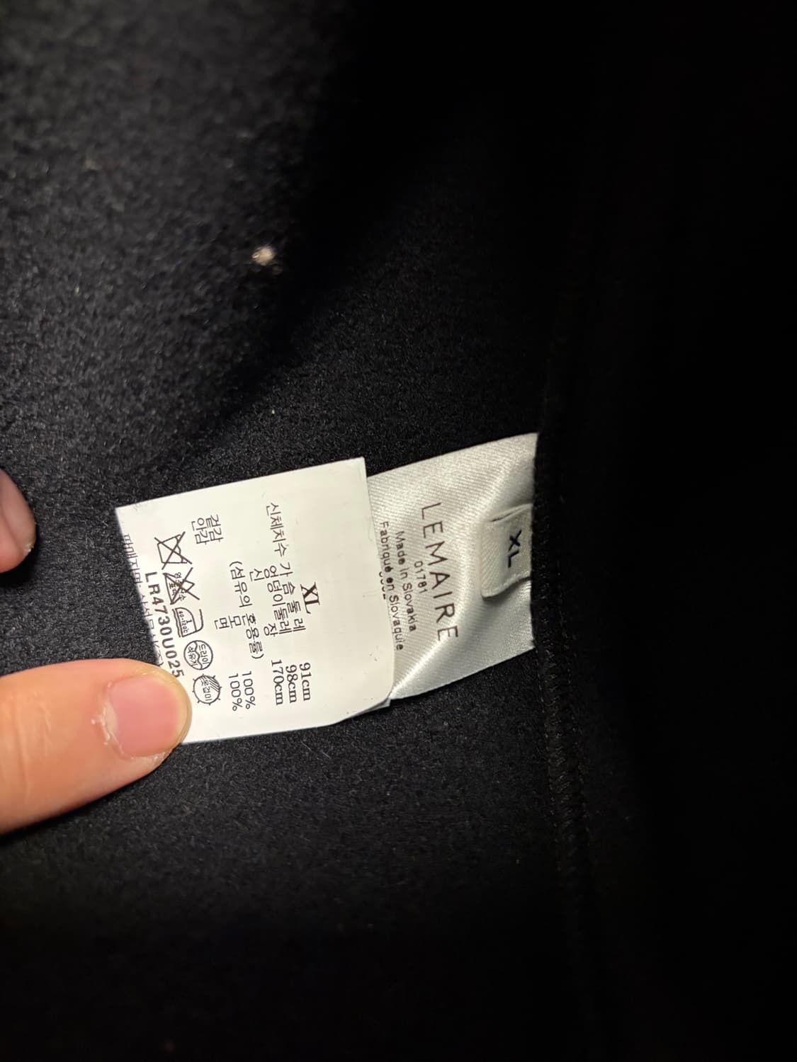 르메르 블랙 랩 코트 XL 상품이미지4