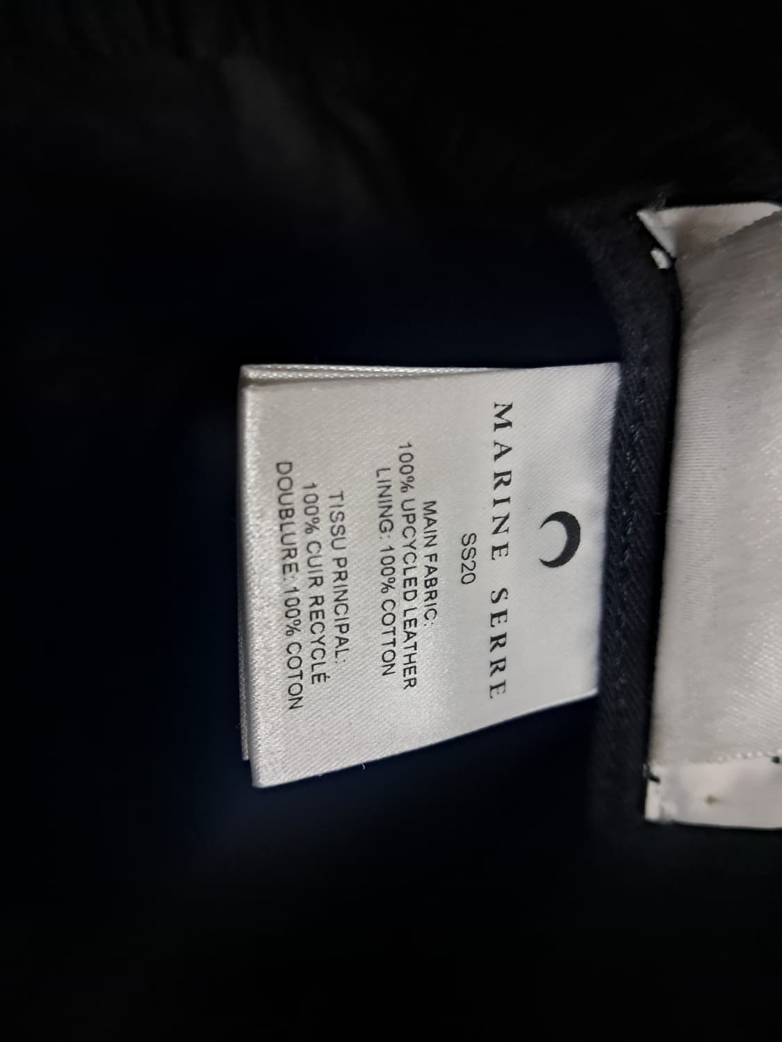 마린세르(Marine Serre) 블랙 레더 버킷 상품이미지4