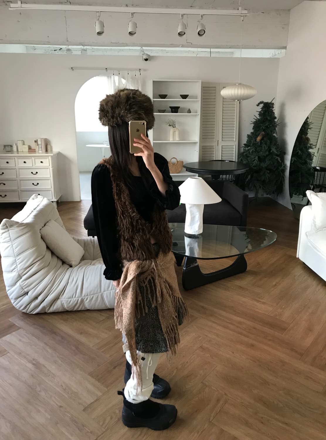 vintage tassel scarf 상품이미지5