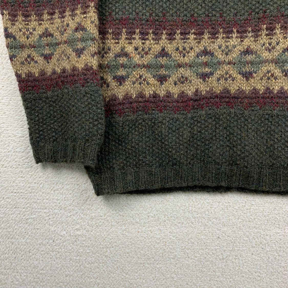 90s 울리치 USA메이드 빈티지 패턴 울 니트  상품이미지3