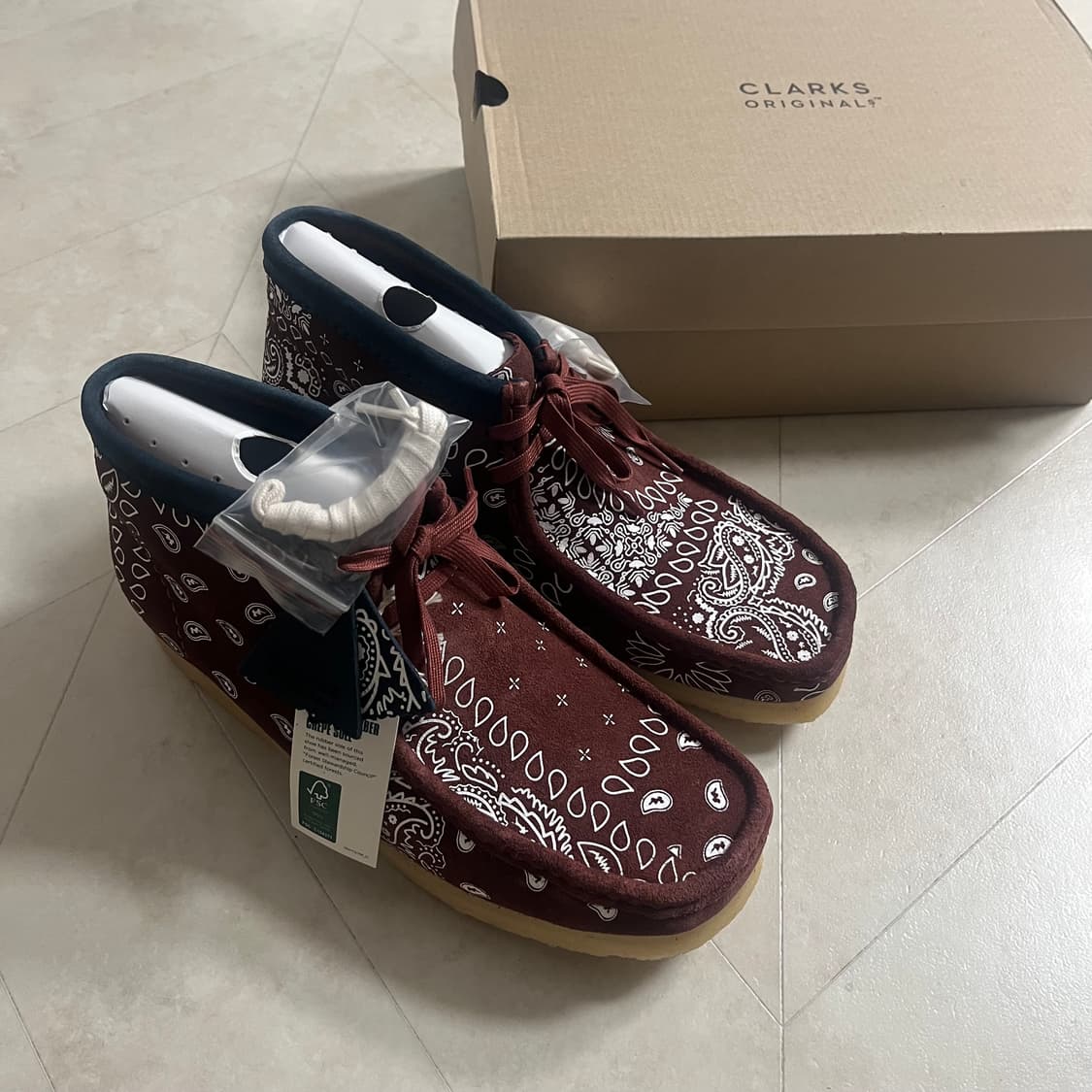 [새상품]클락스 왈라비 부츠 브릭 페이즐리 260 270 280 상품이미지2