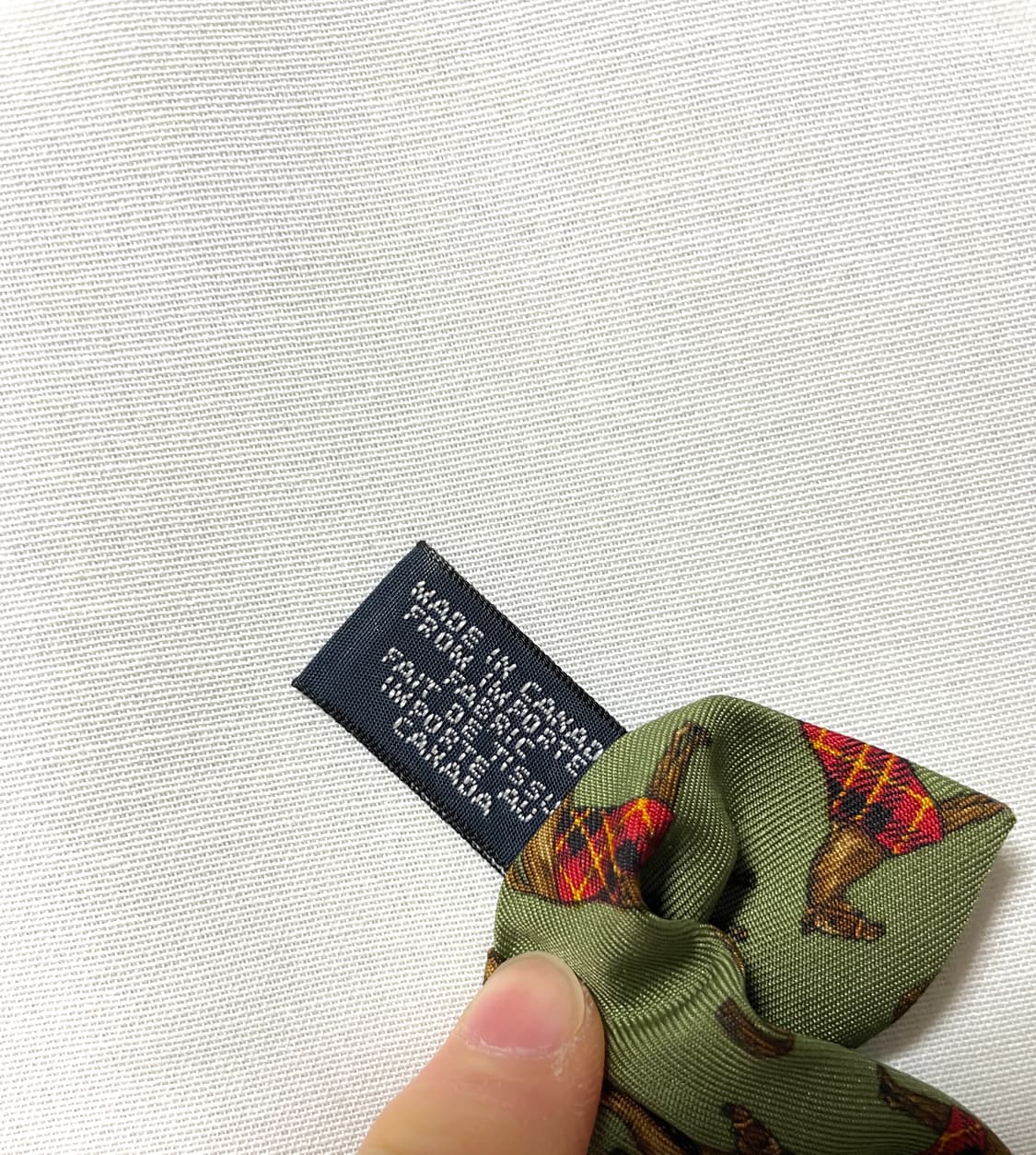 made in 캐나다) 폴로 랄프로렌 정품 말패턴 실크 넥타이 _ 그린 상품이미지9