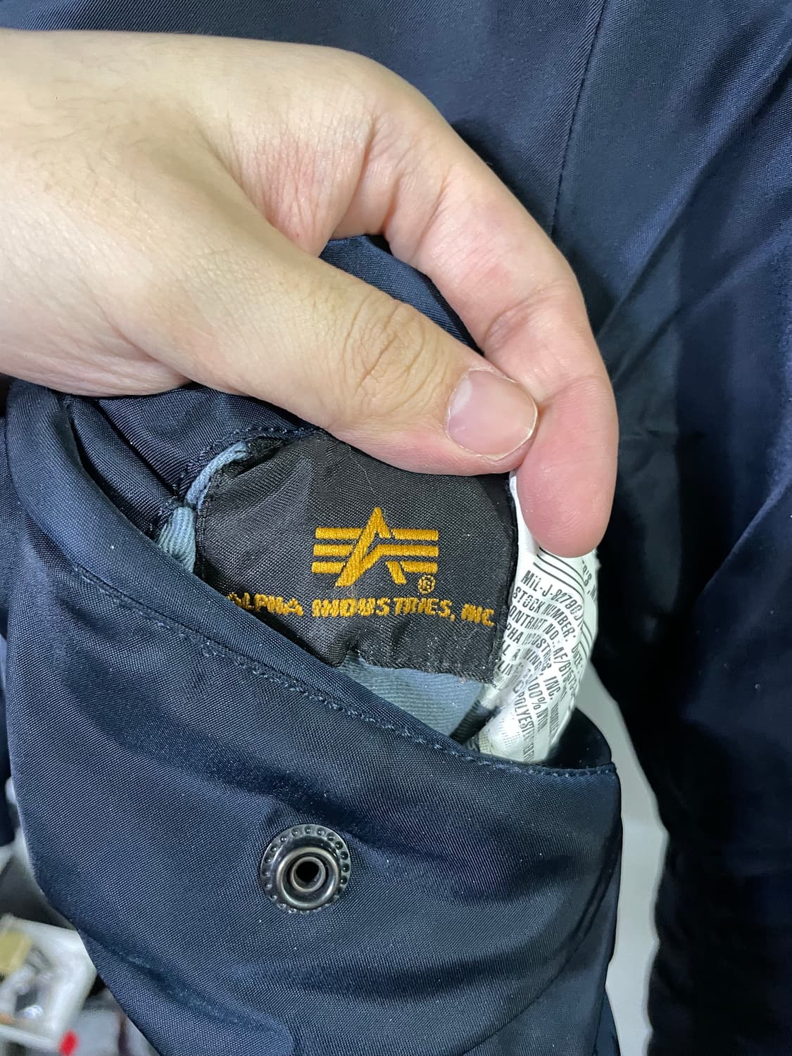 알파인더스트리 MA-1 블루종 봄버 자켓 100-105 나사콜라보 상품이미지9