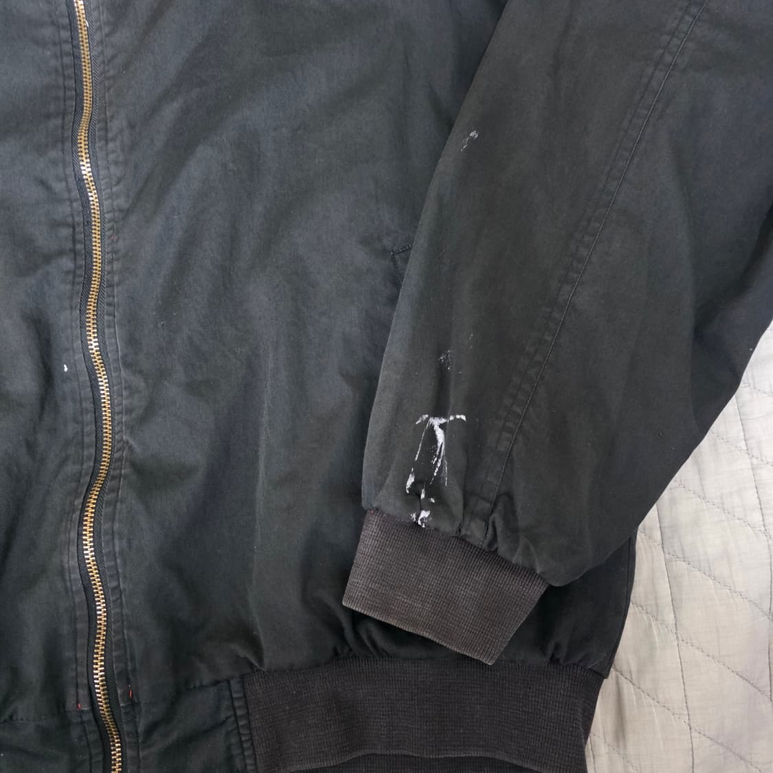 [XL] 90s 빈티지 말보로 리버시블 봄버 자켓 블랙/레드 페인팅 상품이미지4