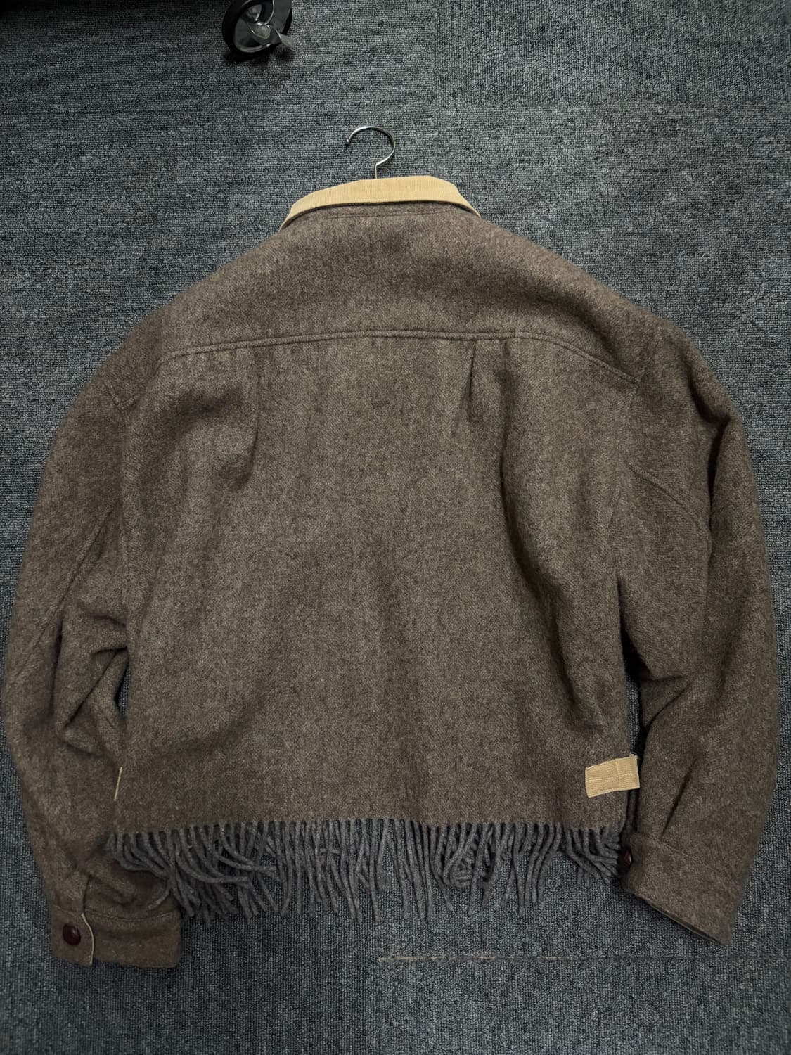 캐피탈 헤링본 울 프린지 자켓 베이지 상품이미지2