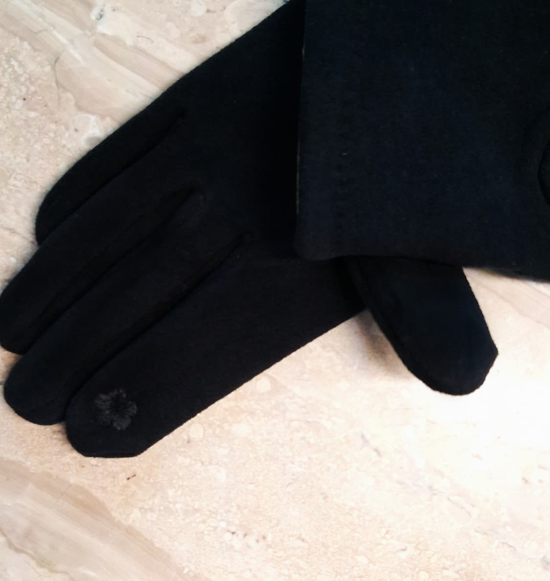 버클장식 스웨이드 장갑 블랙 (새상품) 상품이미지7