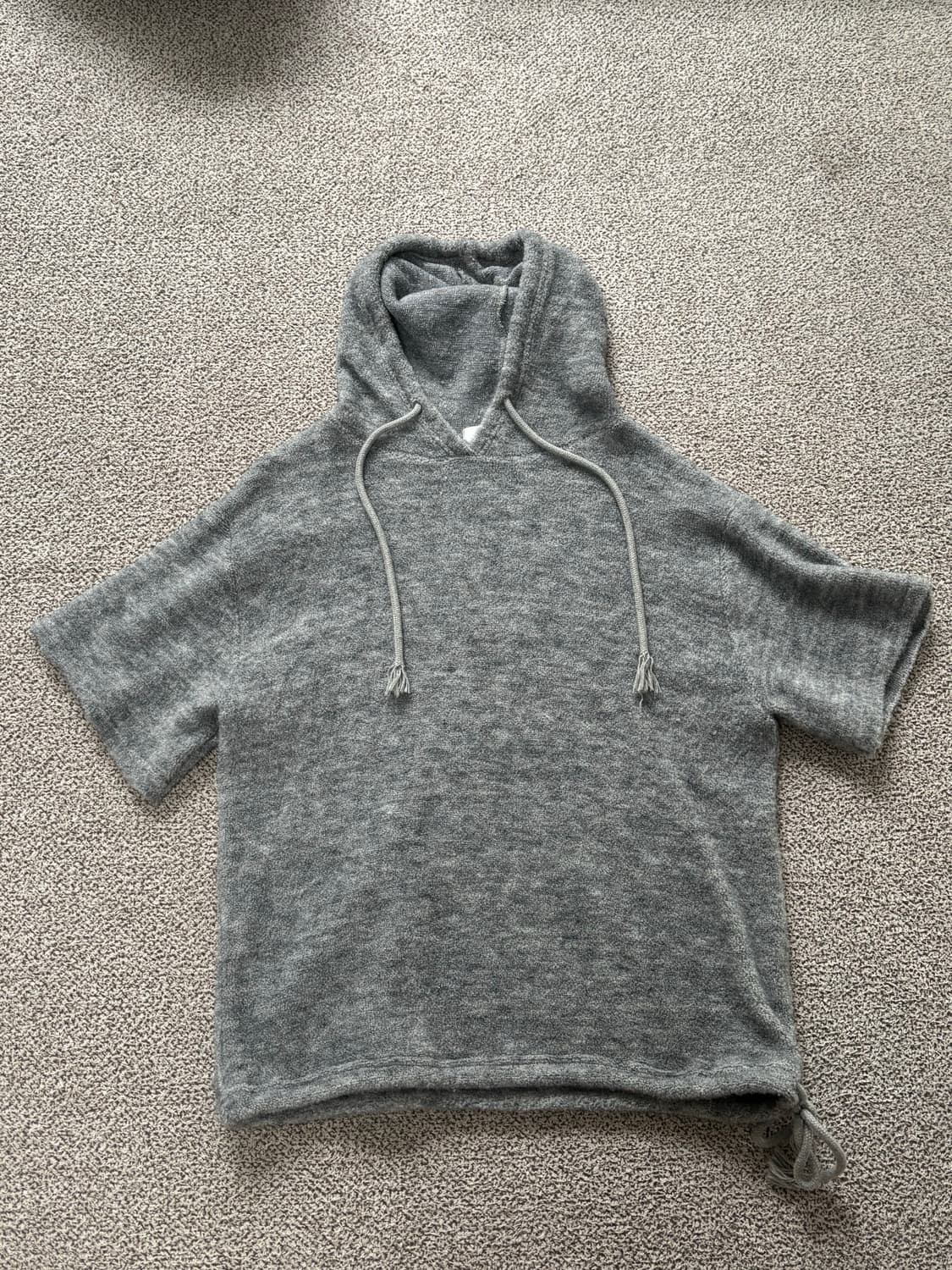 회색 레이어드 후드 상품이미지1