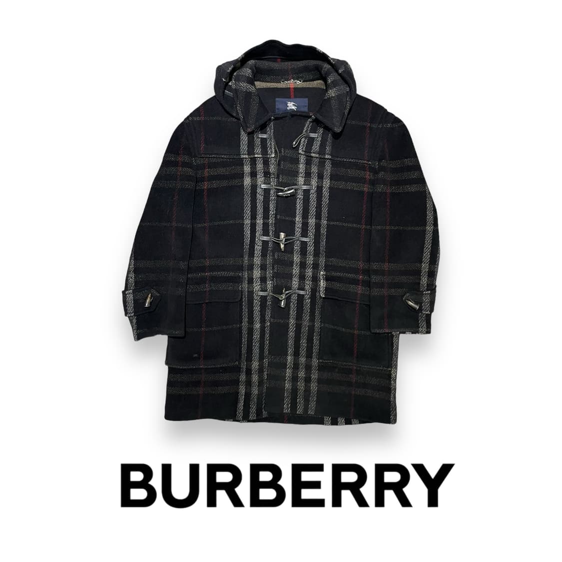 버버리 체크 후드 더플코트 상품이미지1