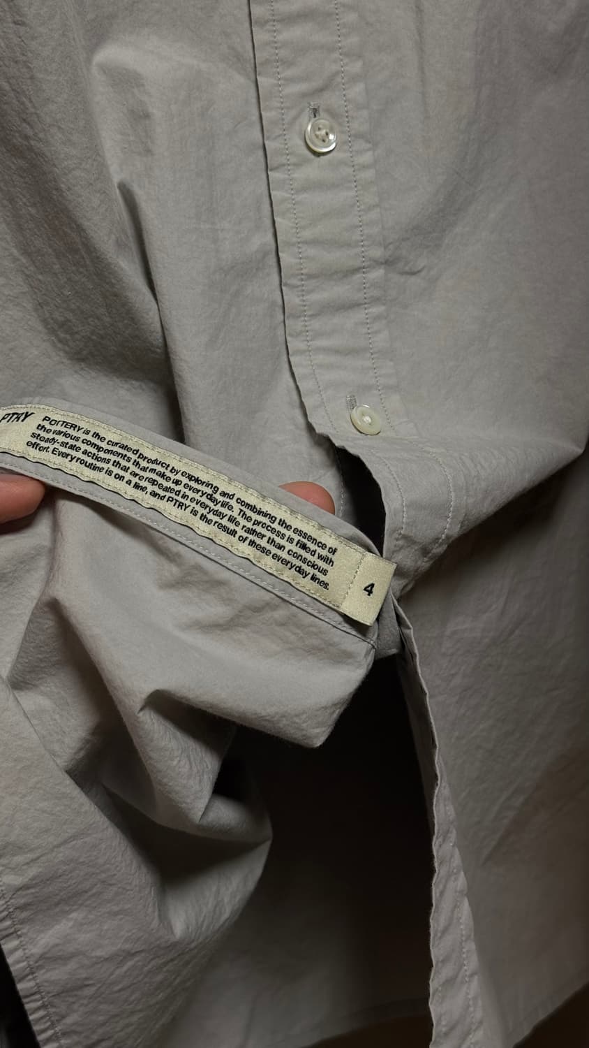 [4] 포터리 코튼 타입라이터 컴포트 셔츠 실버 상품이미지4