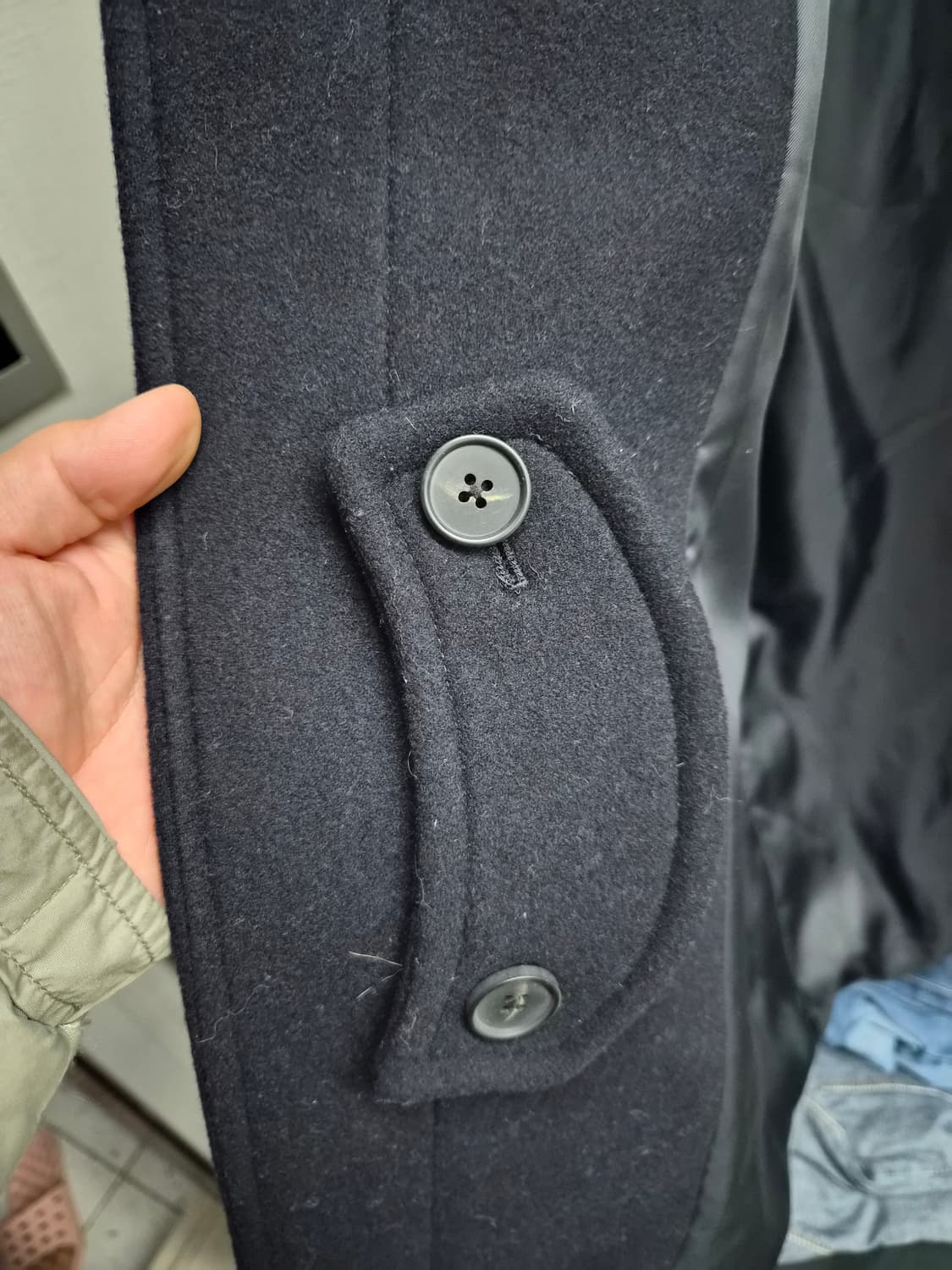 M/105) 무탠다드 울 블렌드 오버사이즈 더플 코트 팝니다 상품이미지4