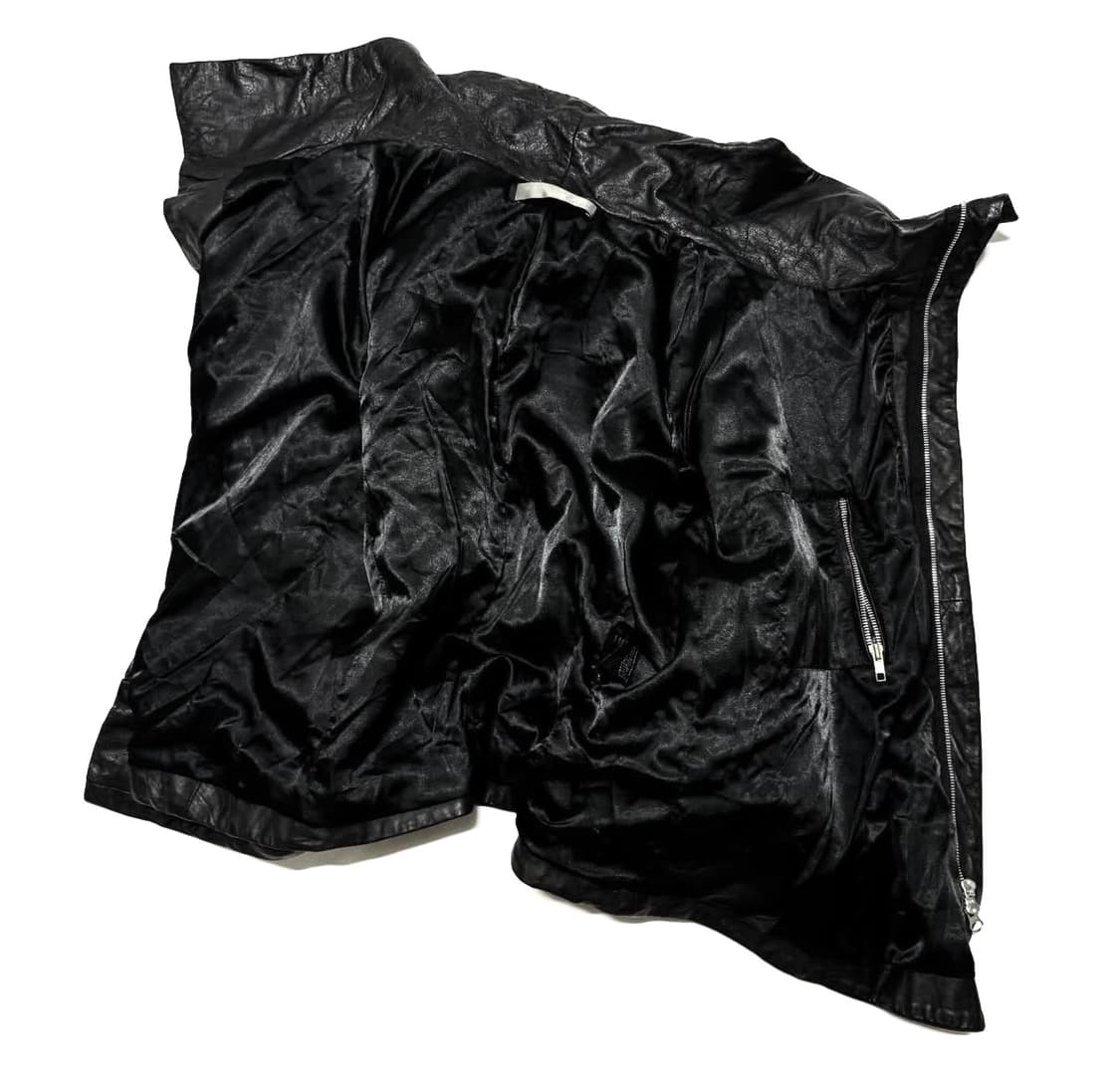 EKAM - 026 하이넥 레더 자켓 상품이미지3