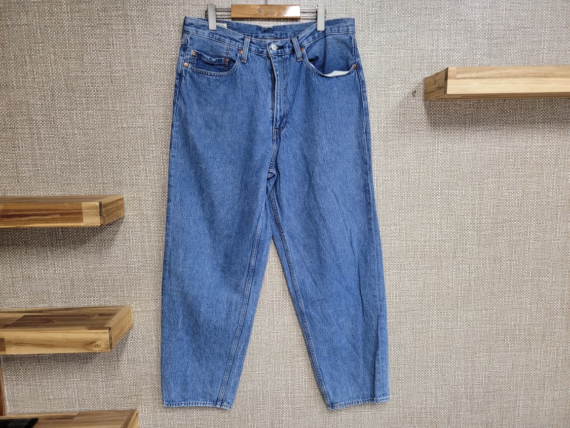 34~35인치 리바이스 프리미엄 배기 테이퍼드핏 청바지  루즈핏 중청 상품이미지1