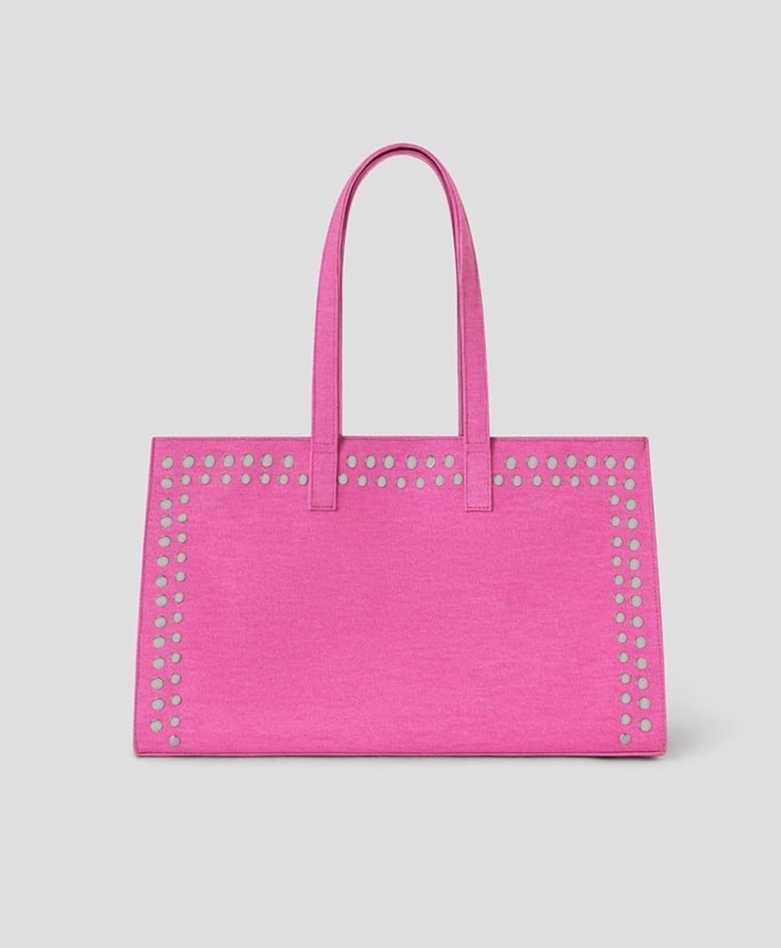 F/ 기마구아스 스터드 미디 쇼퍼백 핑크 상품이미지5