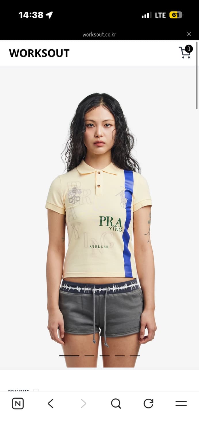 Praying cigarette box womens polo small 상품이미지1