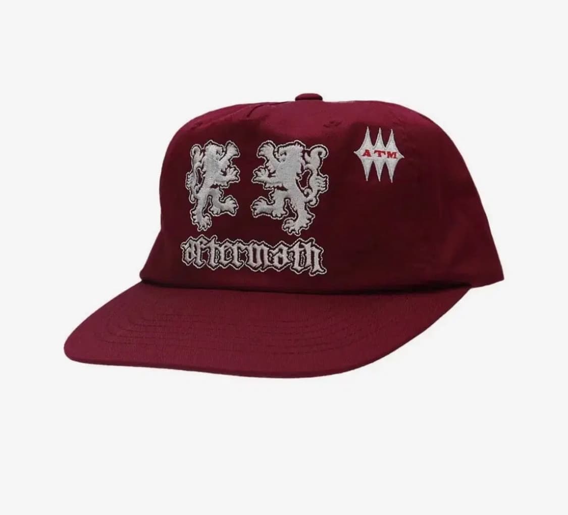 [애프터매스] ATM LION BALL CAP BURGUNDY 캡 모자 상품이미지1