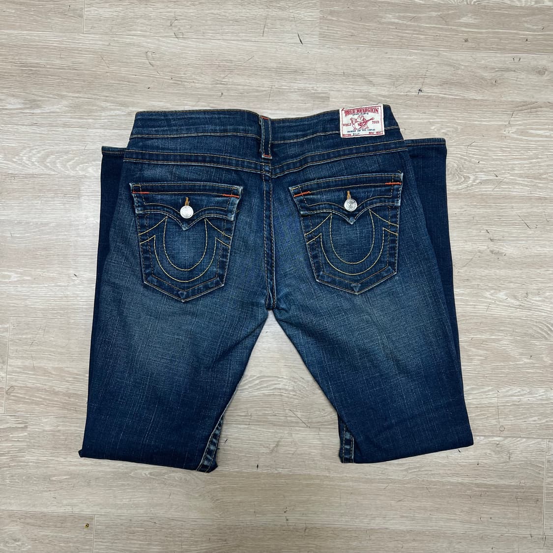 트루릴리전 여성 워싱 스티치 빌리진 부츠컷 데님 청바지 [진청] 30 상품이미지4