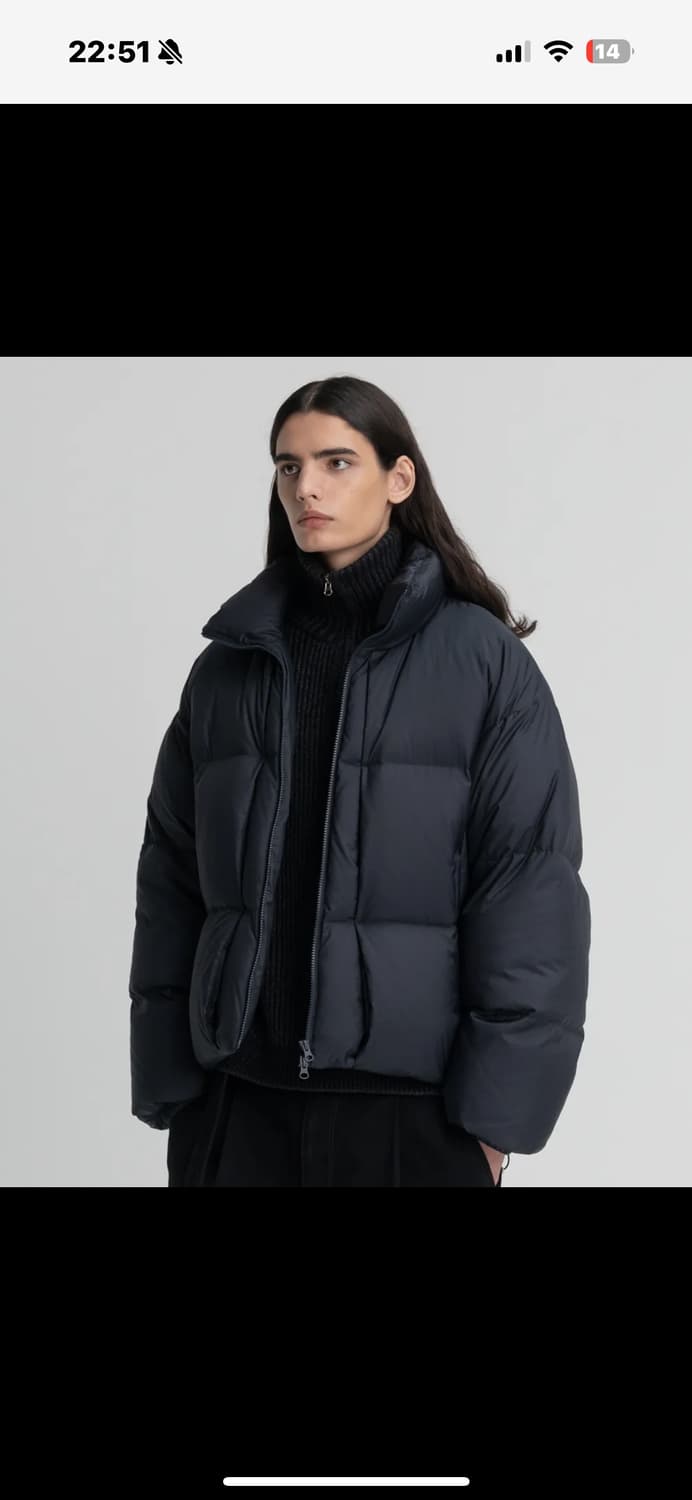 M) 인사일런스 드로스트링 립스탑 구스다운 블루그레이 상품이미지1