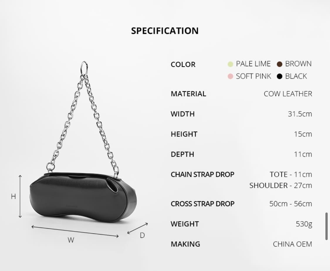 (1회착용) 카림라시드 쿠시백 소가죽 체인 숄더백 상품이미지4