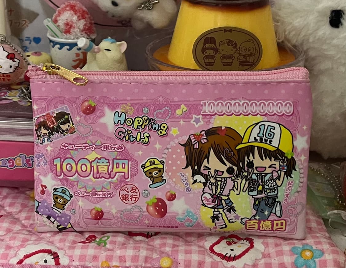 헤이세이 갸루 파우치 마스코트 지갑 산엑스 y2k 스쿨걸즈 딸기 상품이미지1