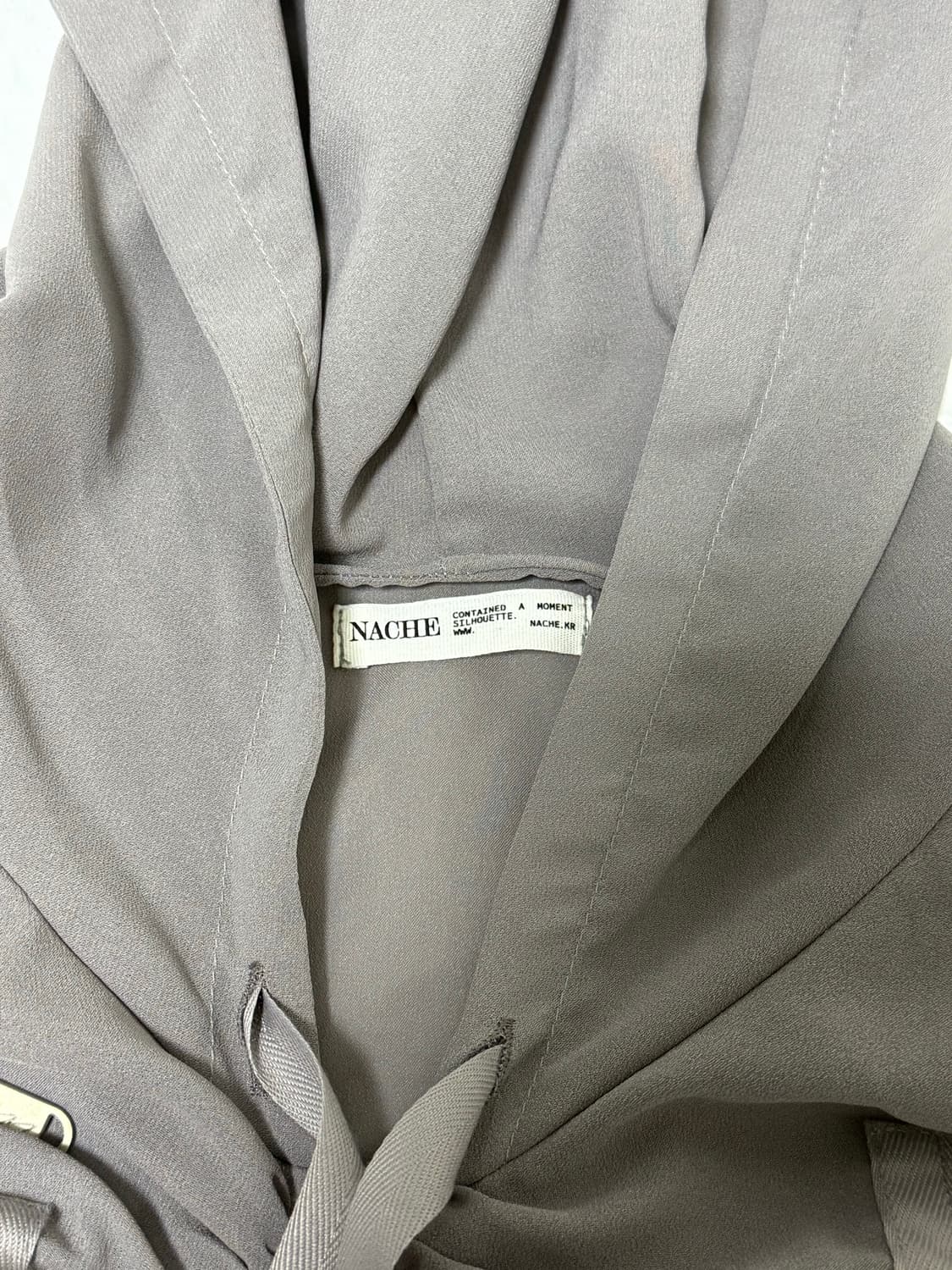 나체 셔링 쉬폰 후디집업 그레이 상품이미지4