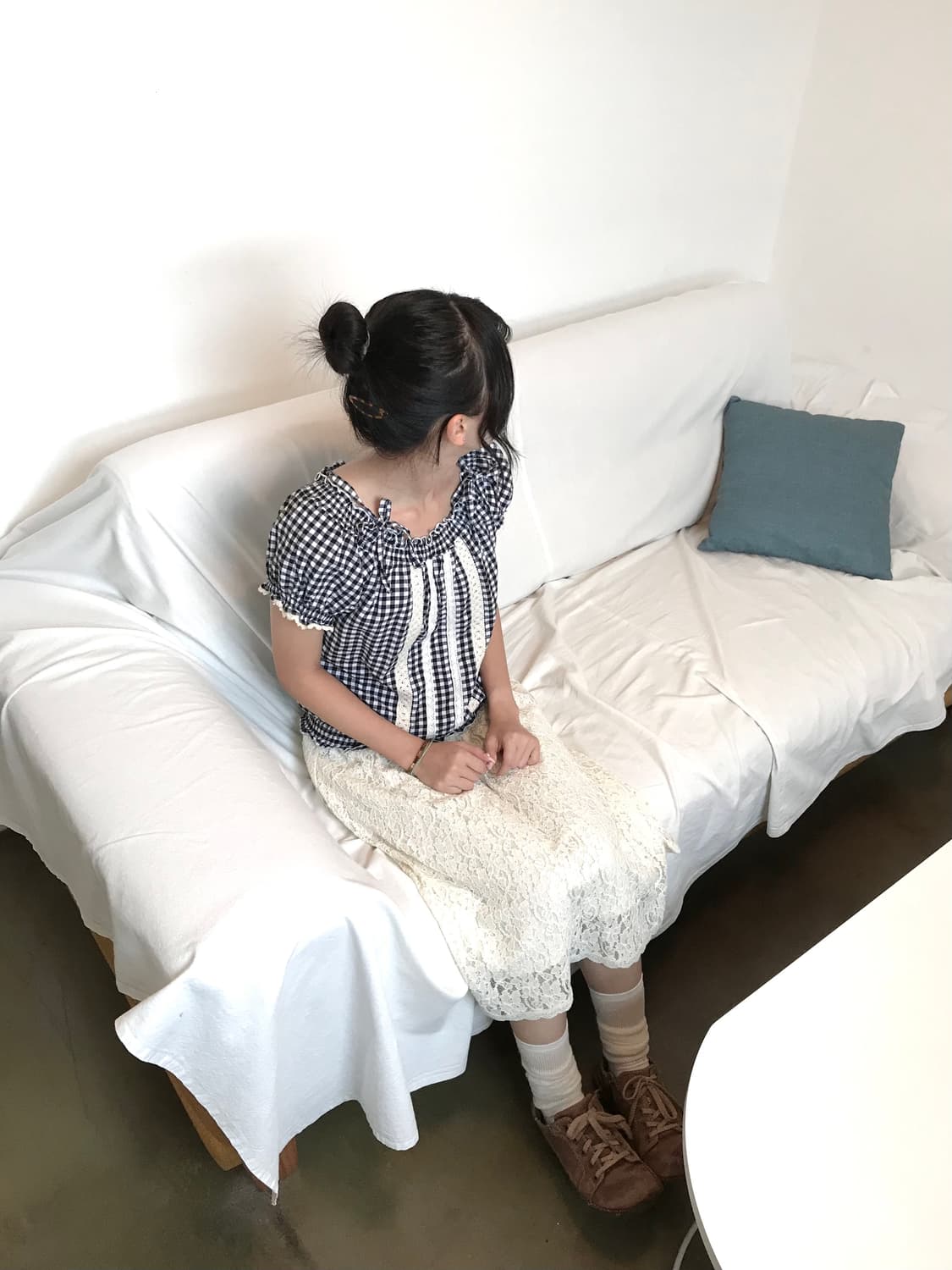 JP vintage checkered bl 상품이미지4