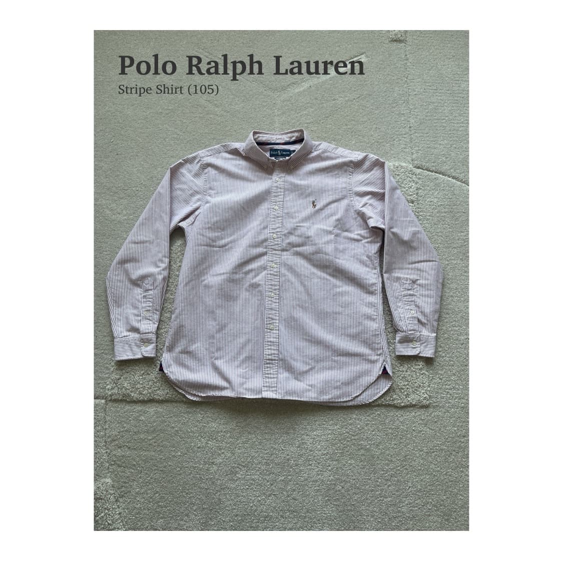 폴로 랄프로렌 스트라이프 버튼다운 셔츠 (105) 상품이미지1