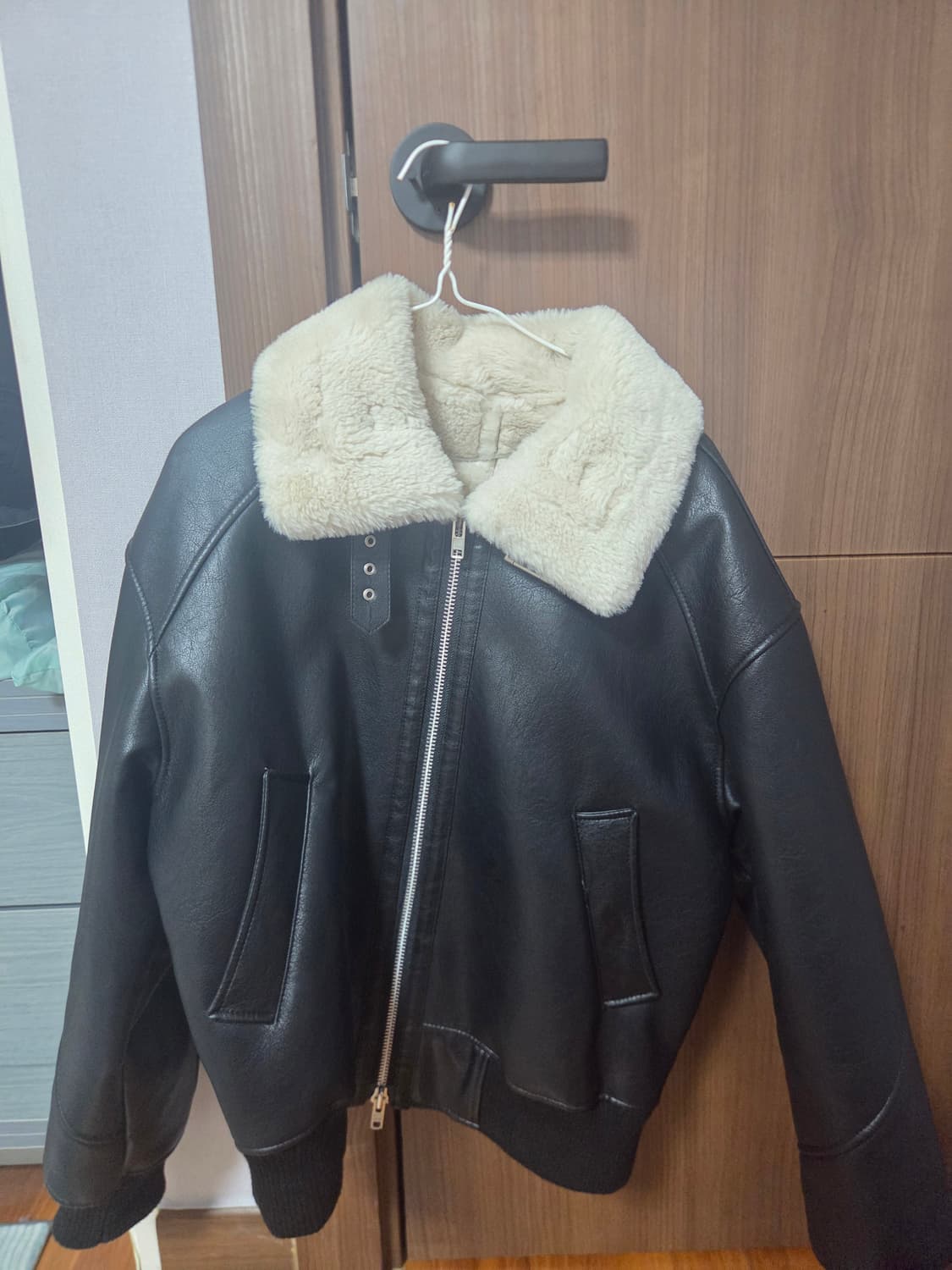 도프제이슨 크리즈 빈티지 무톤 점퍼 크림 M 상품이미지1