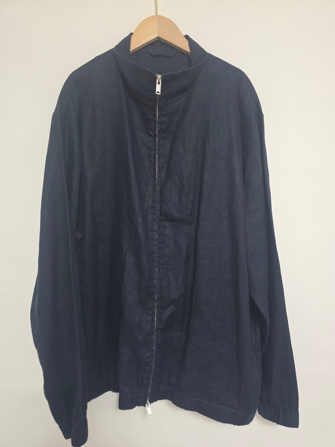 코스 COS 네이비 헴프 린넨 집업 자켓 XL 상품이미지1