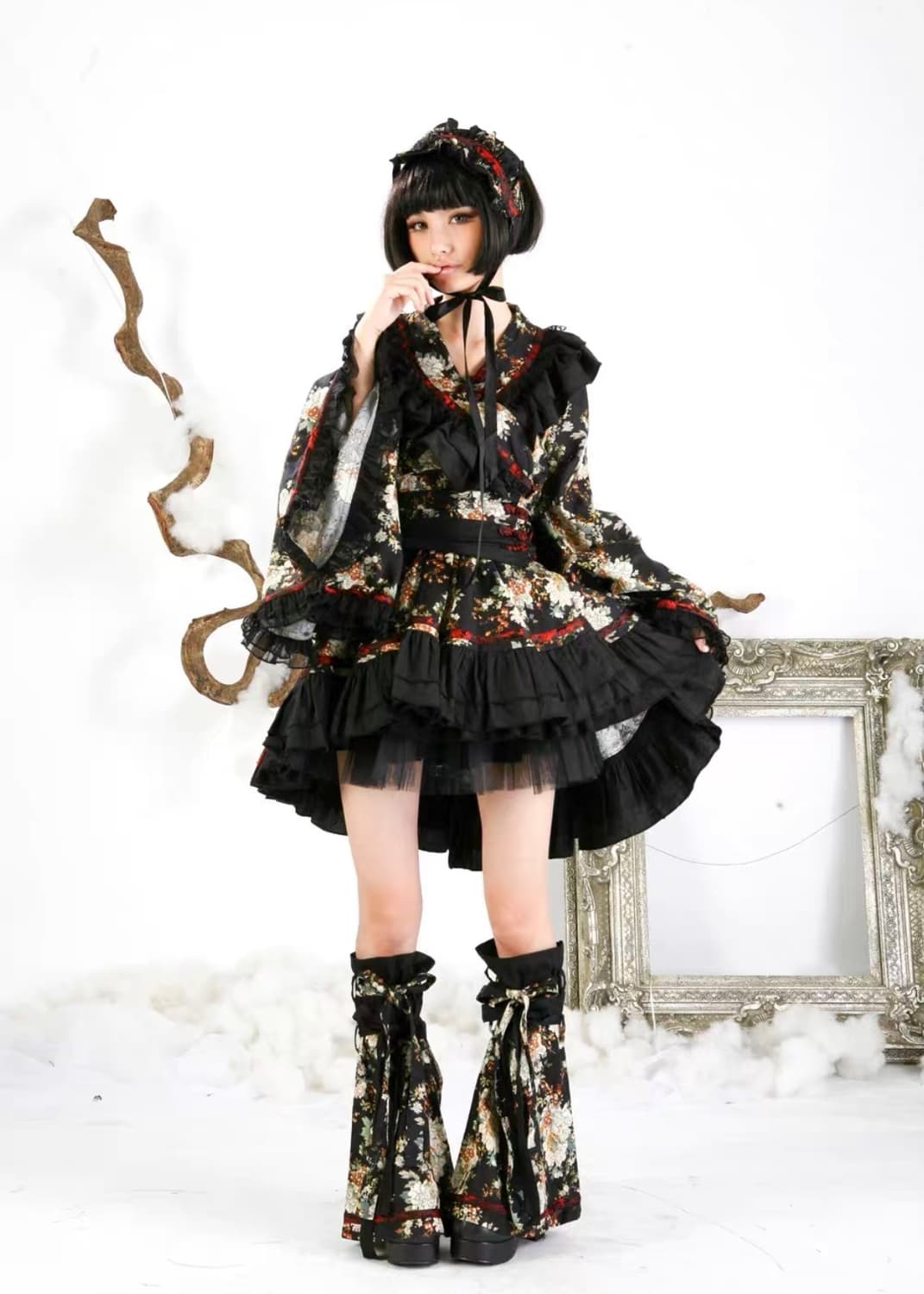 PUNK RAVE 펑크 레이브 프린팅 기모노 세트 상품이미지1