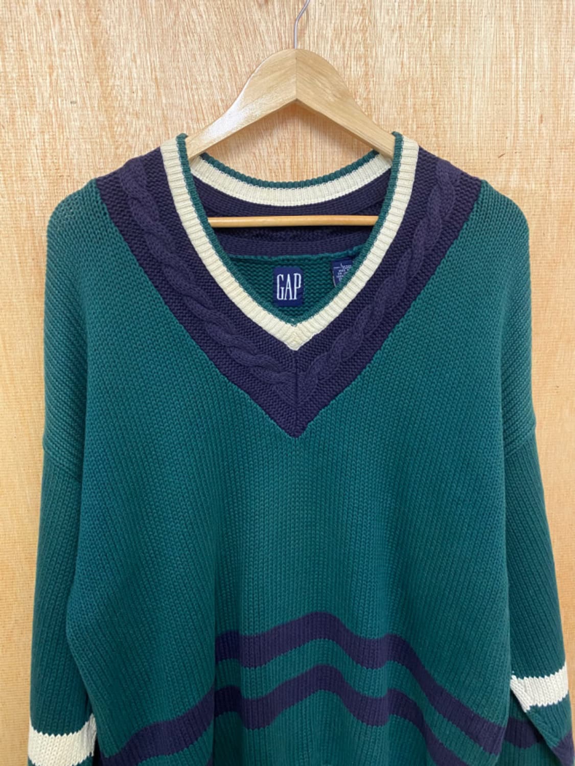90's GAP cricket knit 90년대 올드갭 면 크리켓 니트 상품이미지4