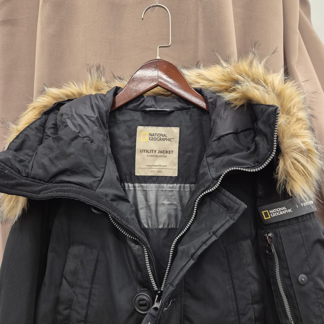 내셔널지오그래픽 블랙 야상 패딩 S/90 상품이미지2