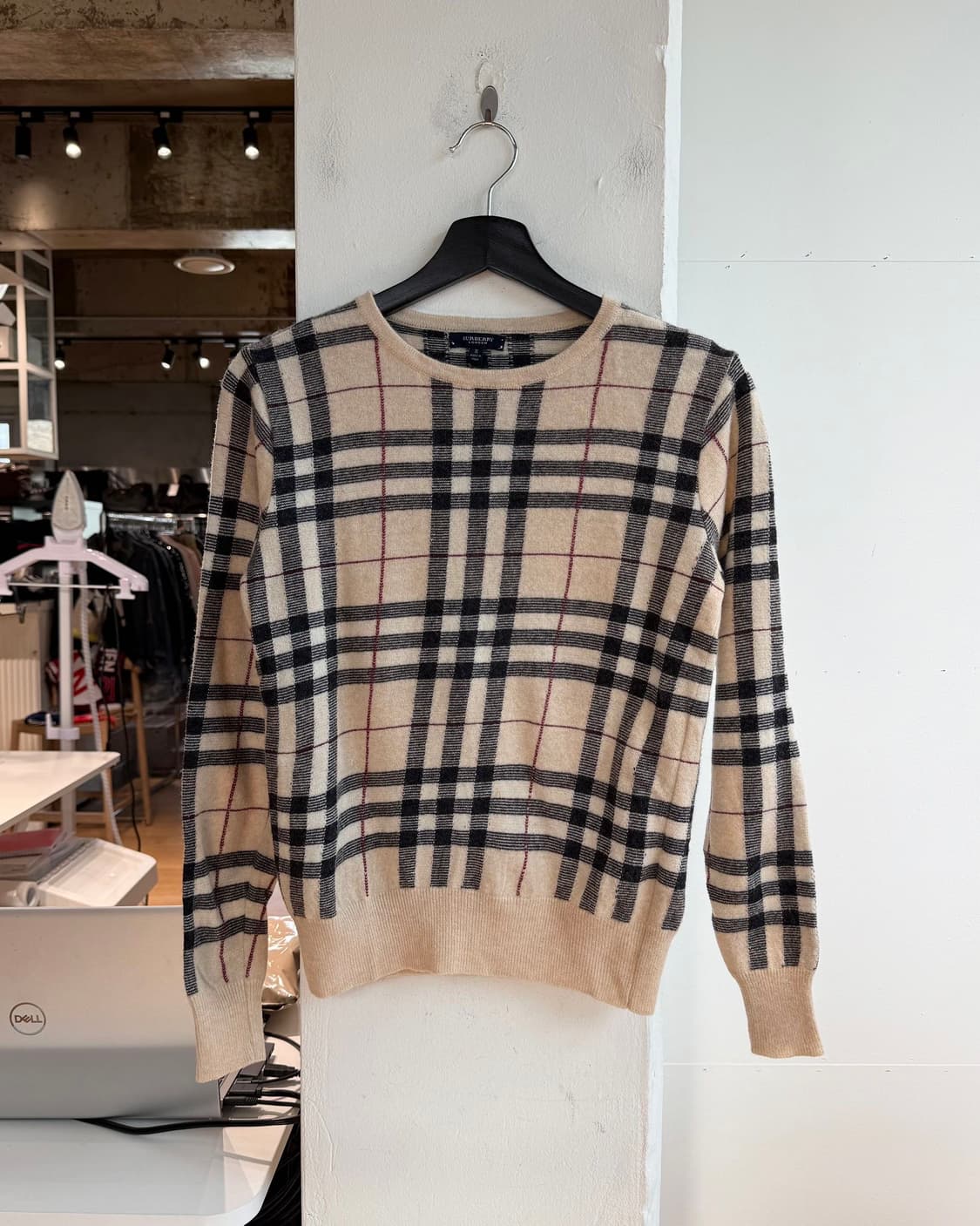 버버리 베이지 노바체크 울 니트  상품이미지2