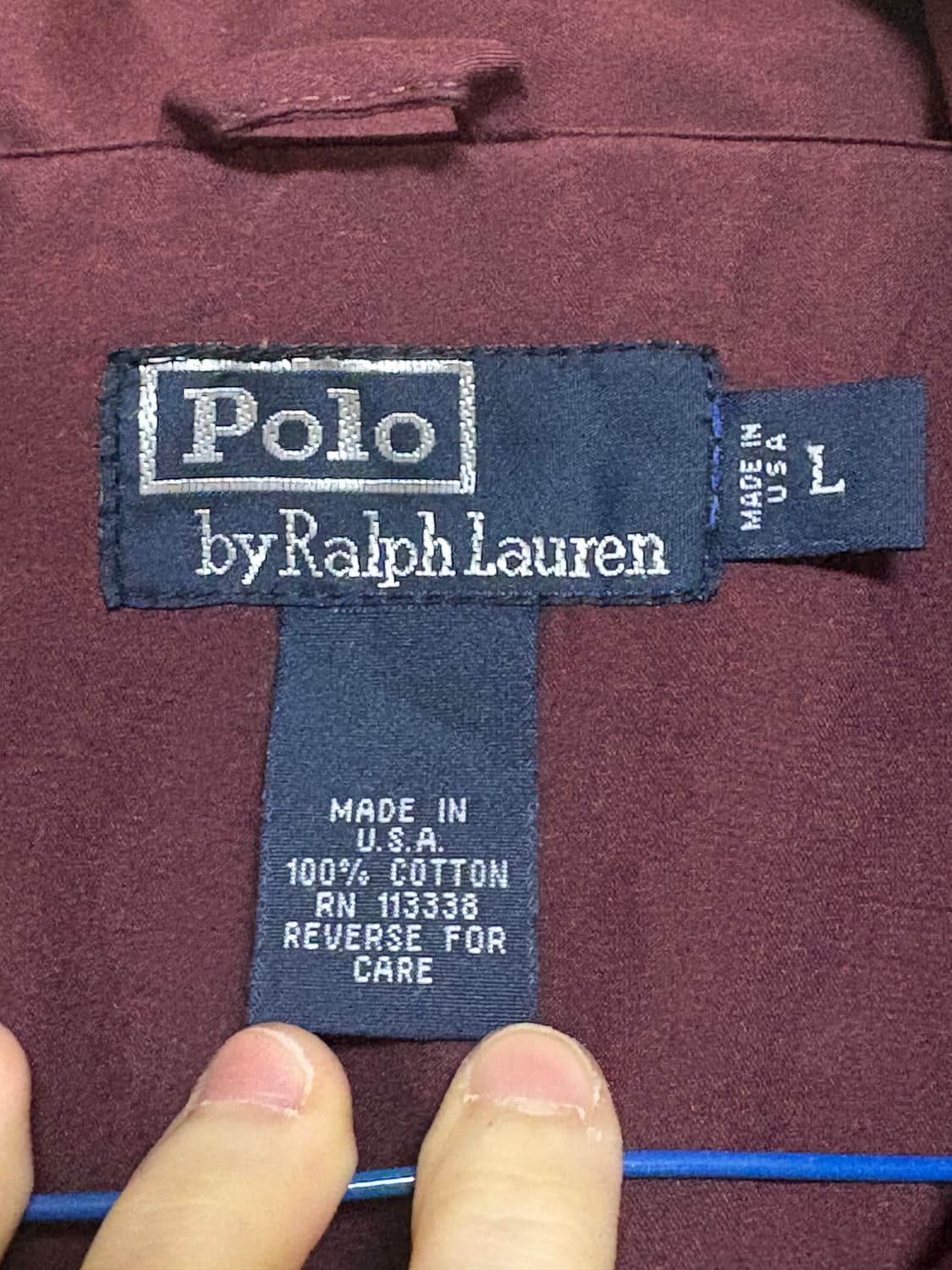 폴로 랄프로렌 버건디 바람막이 상품이미지4