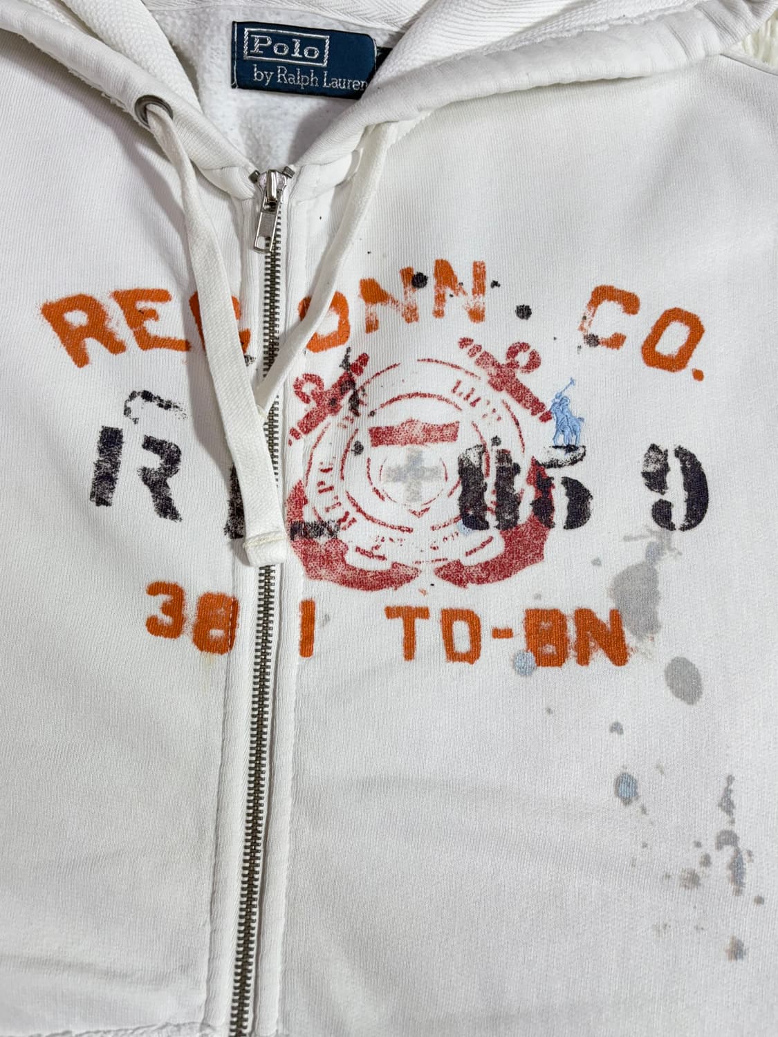 폴로 랄프로렌 화이트 빅로고 후드집업  상품이미지5