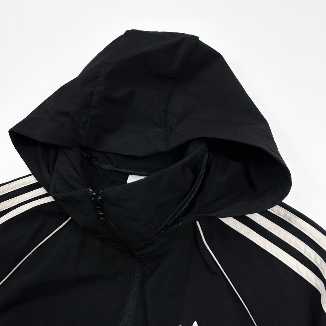 아디다스 트레포일 풀오버 블랙 바람막이 자켓 (M) 상품이미지4