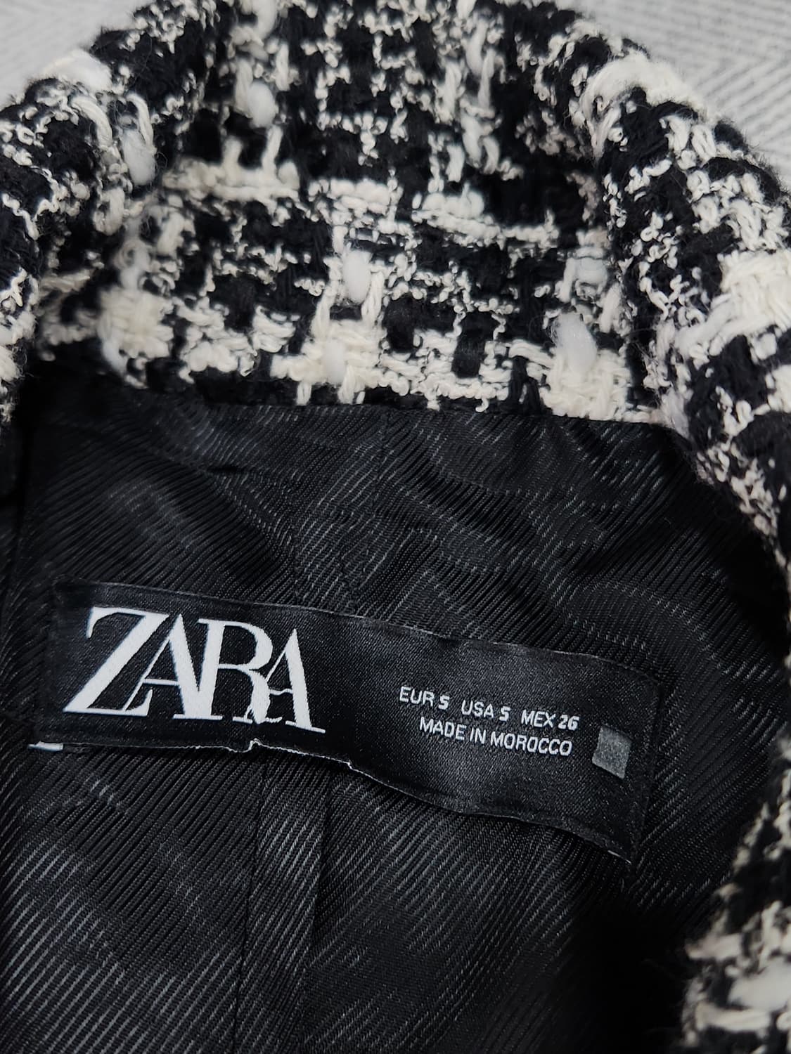 [S] 자라 Zara 더블 트위드 자켓  여성 S 상품이미지5