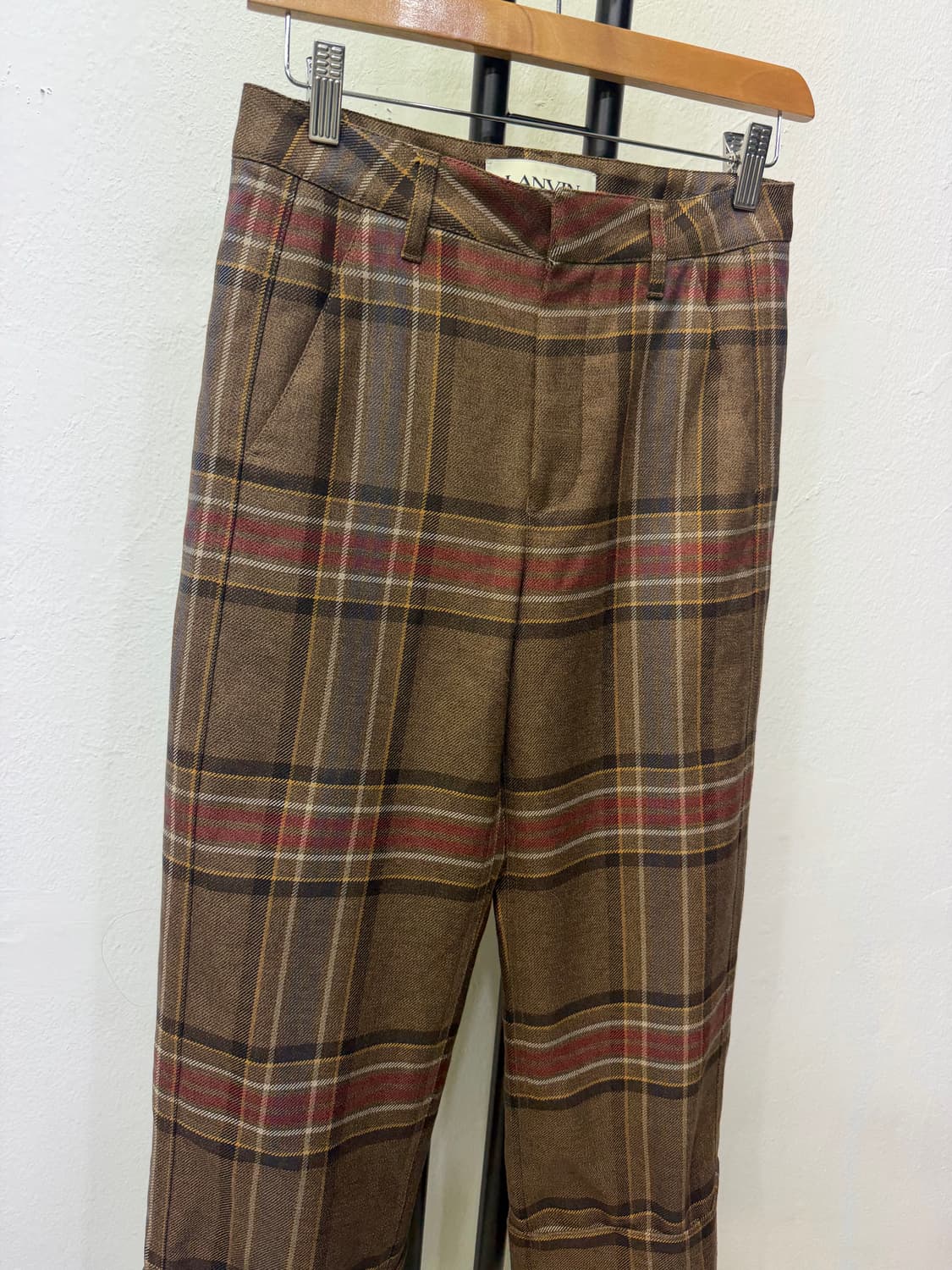 정품) LANVIN 랑방 한섬 체크 패턴 바지 26인치 상품이미지2