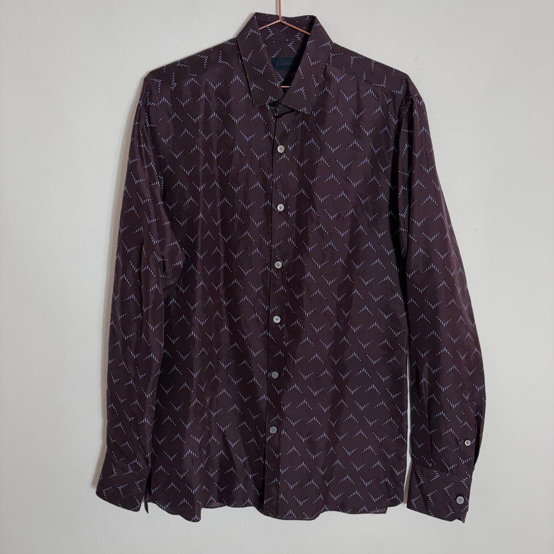 한섬 랑방 기하학 패턴 딥퍼플 셔츠(Free) 상품이미지1