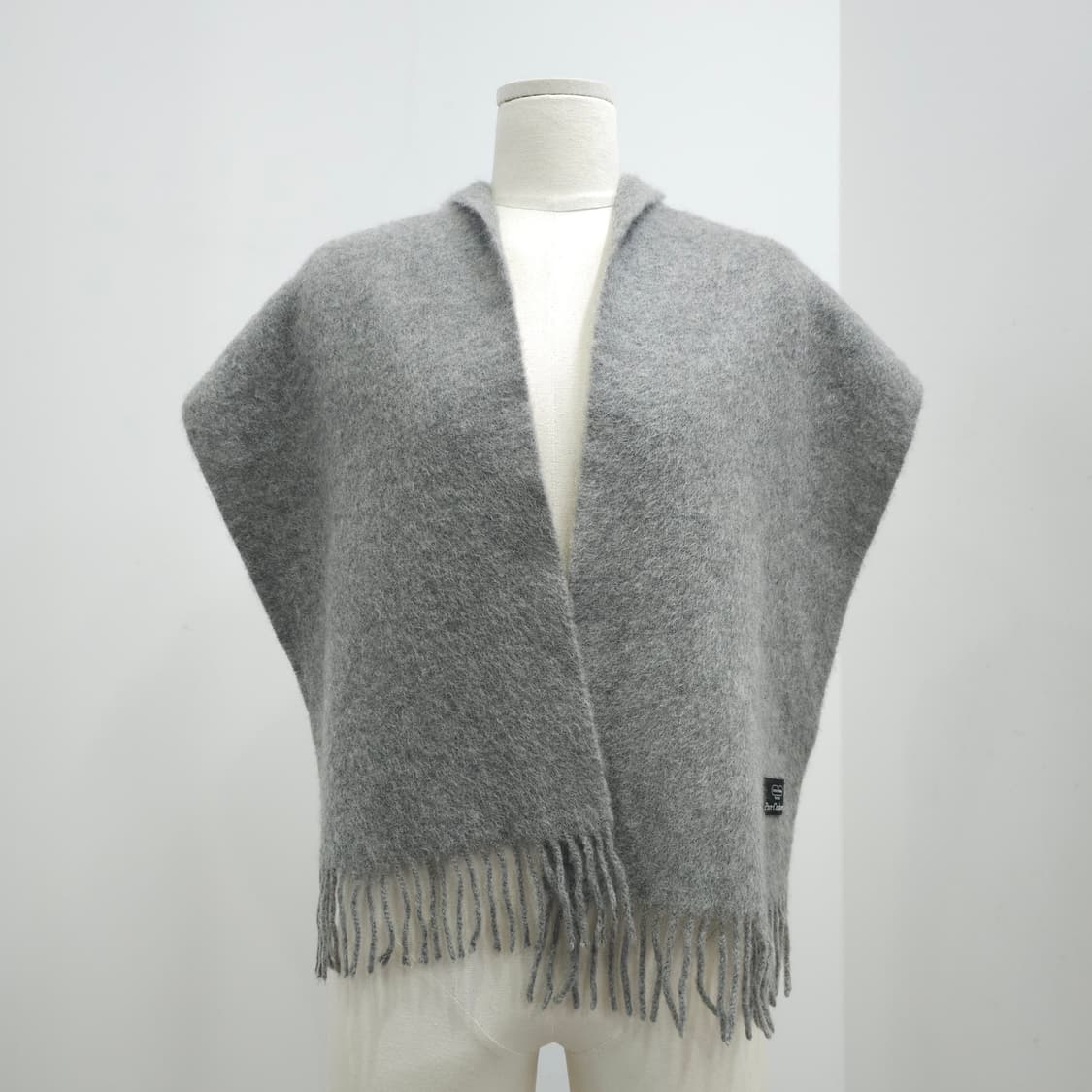 캐시미어 100% 그레이 머플러 남녀공용 상품이미지2