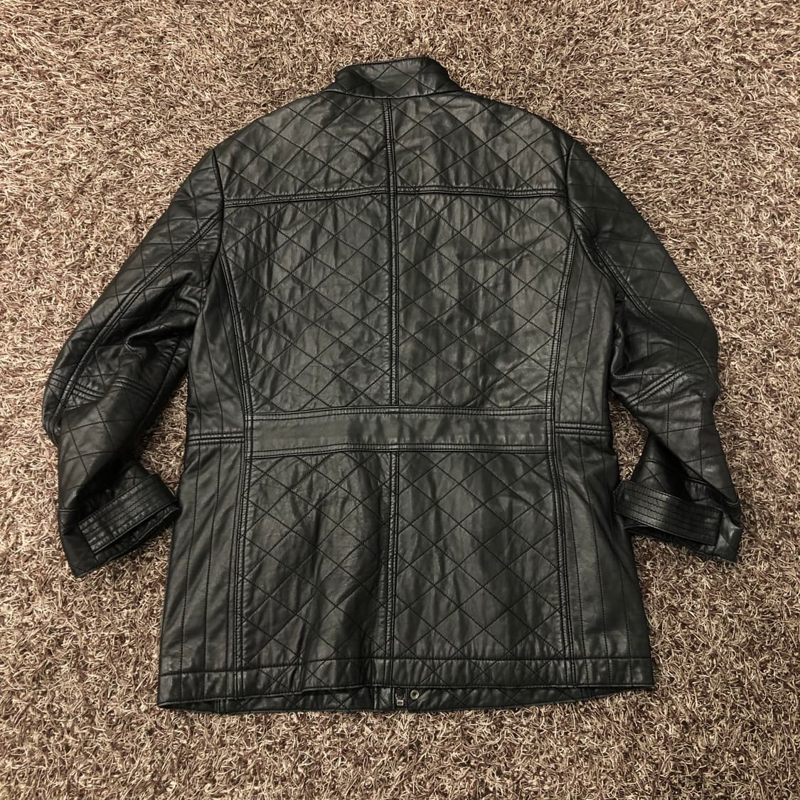 레노마 양가죽 퀄팅 레더 가죽 자켓 상품이미지5