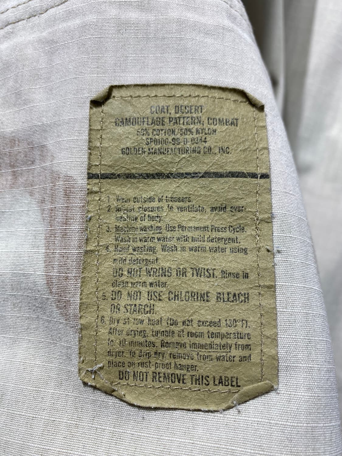 [M] 90s U.S.ARMY 미군 데저트 카모 BDU 자켓 상품이미지8