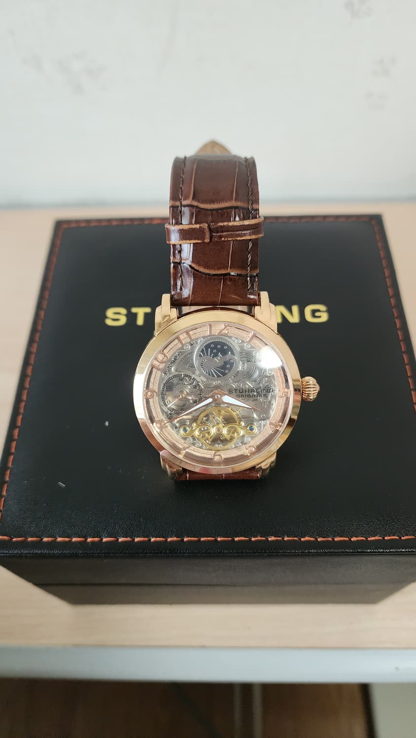 STUHRLING 스켈레톤 오토매틱 시계 상품이미지1