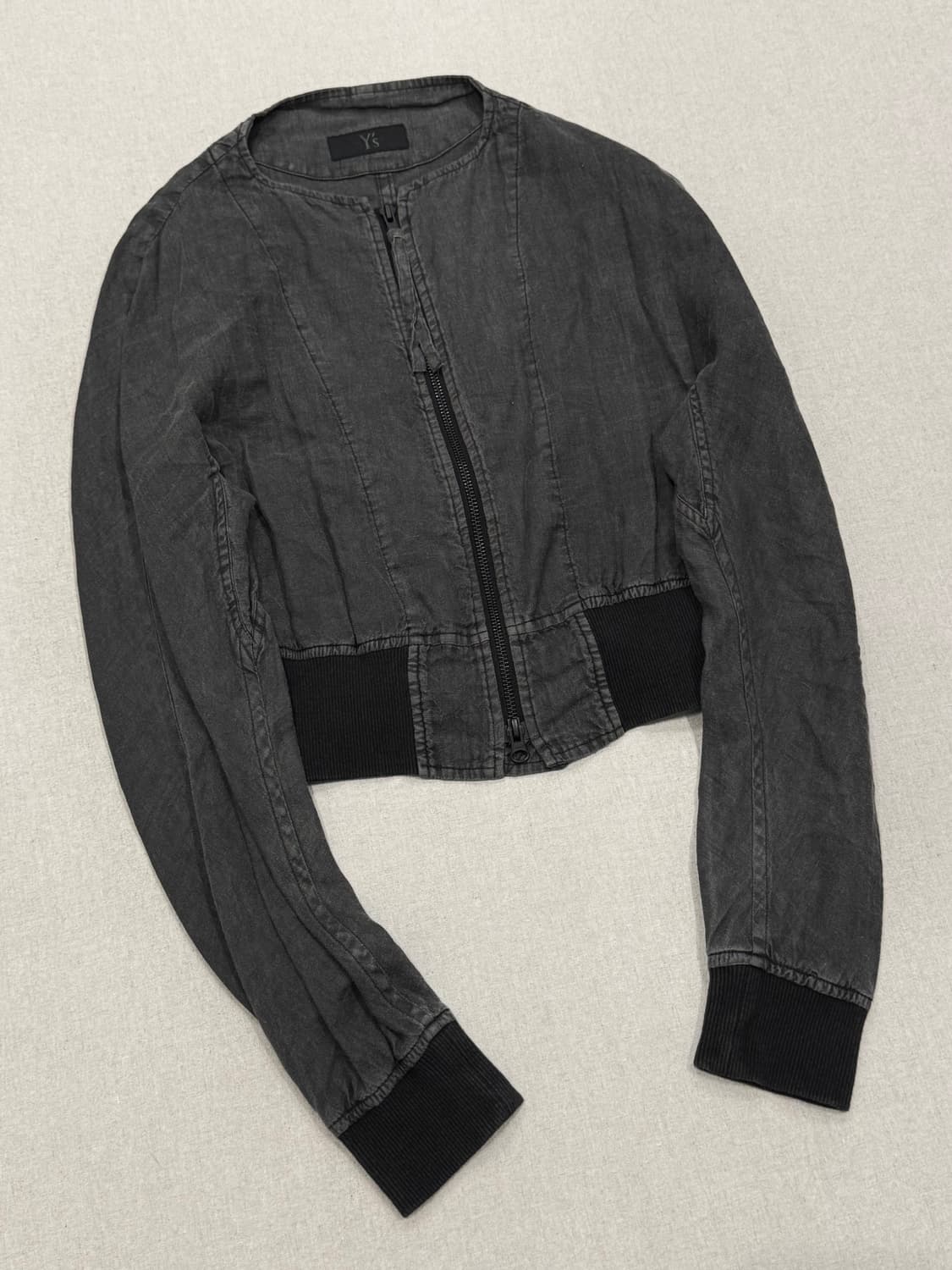 요지야마모토 Sumi Dyed 린넨 크롭 자켓 상품이미지4