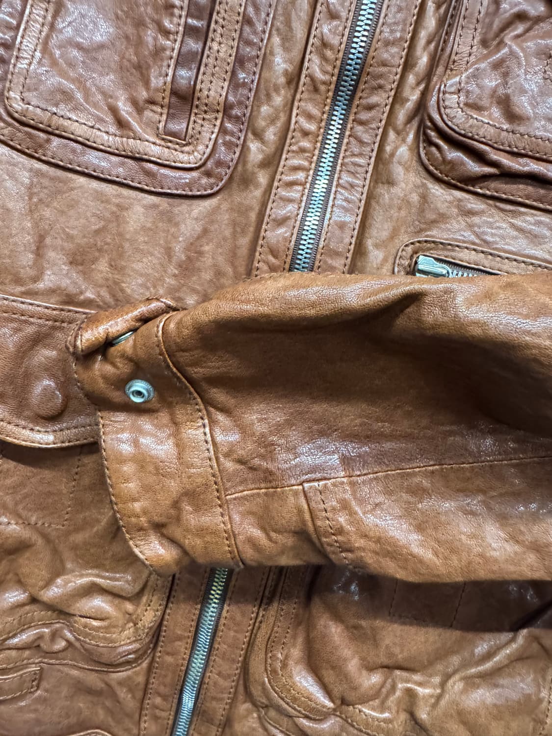 티아이포맨 멀티포켓 양가죽 자켓 M 상품이미지5